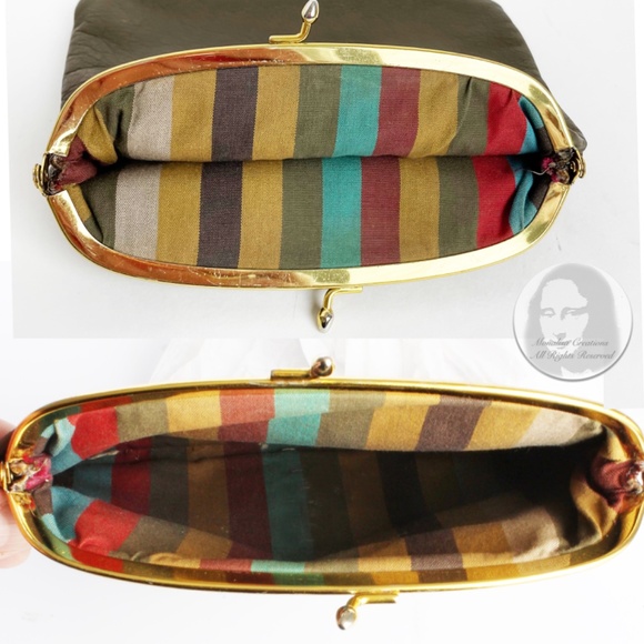 Bonnie Cashin for Coach Foldover Purse 60s Cashin Carry Mocha Leather Rare - Picture 5 of 10